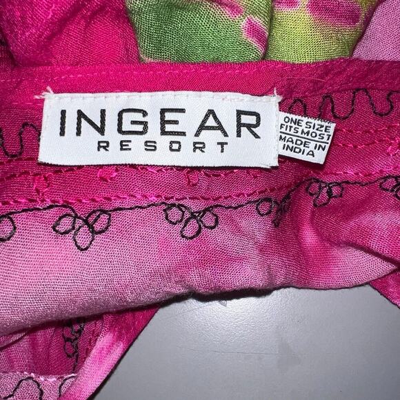 In Gear Resort tie-dye asymmetric embroidered sleeveless bohemian midi dress OS - Picture 9 of 11